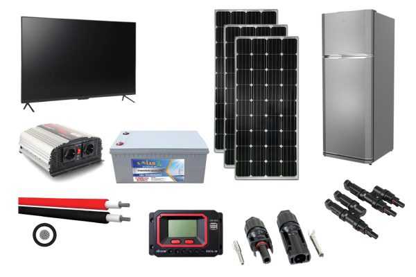 Tam-solar-buzdolabı-&-tv-için-tam-güneş-enerjisi-hazır-paket-sistem